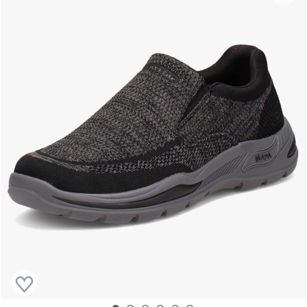 NWT Skechers Mens arch fit Motey Vaseo gray black slip on shoe 12